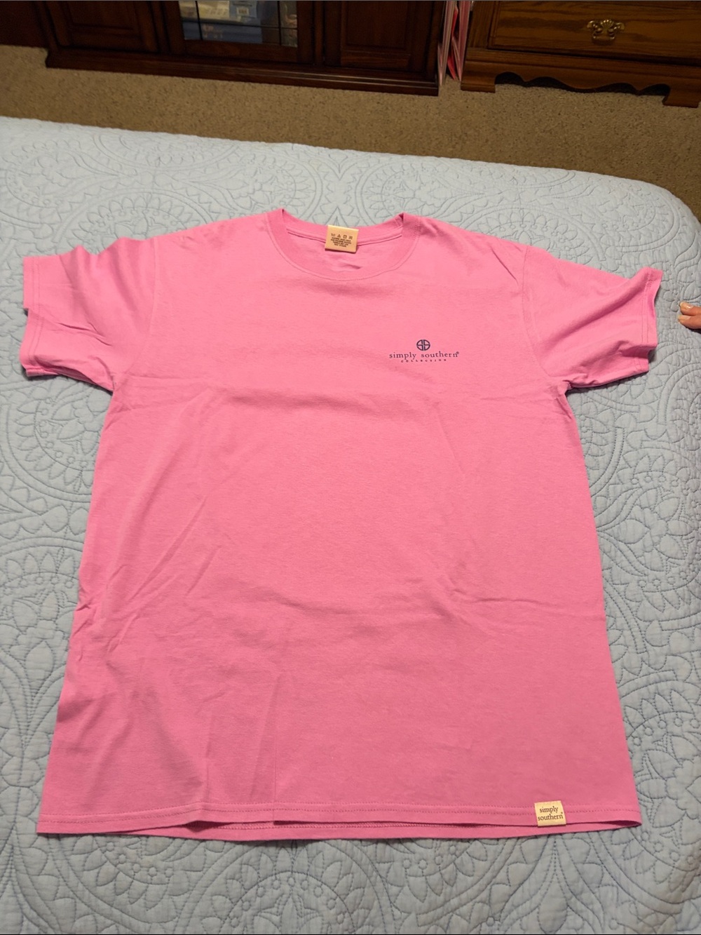 Simply Southern Men's Pocket Tee in Bright Pink
